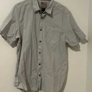 Men’s 511 Tactical Stone Gray Button Down Short Sleeve Shirt Size M 60% Cotton